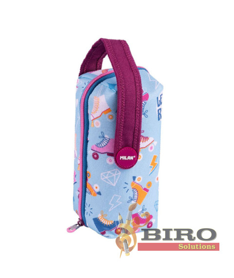 Пенал школьный Milan "Roller" 4 отделениями с наполнением